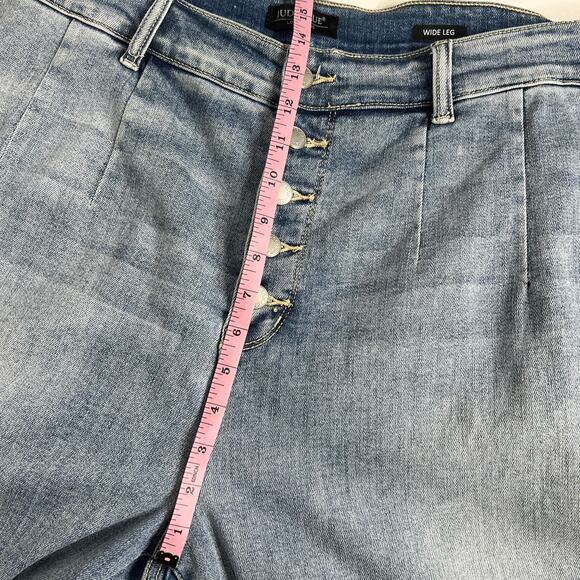 Judy Blue Mandy Wide Leg Cropped Stretch Denim Jeans Plus Size 24 - Picture 9 of 13